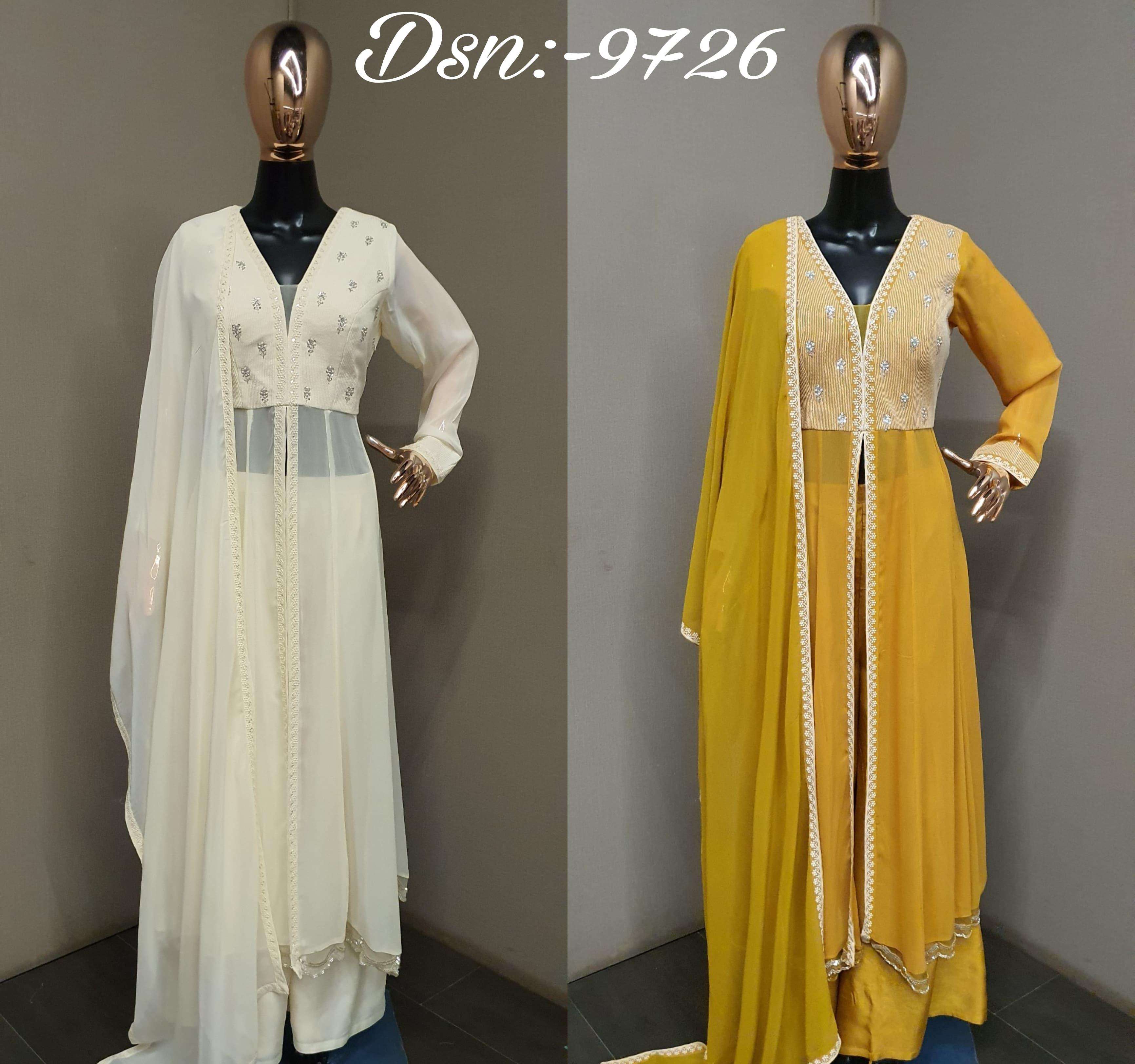 Code 9726 georgette suit collection manufacturer surat 