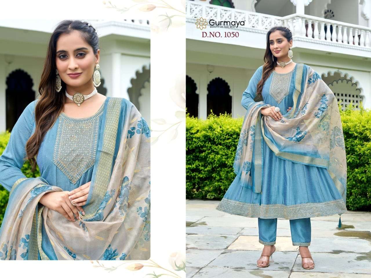 D NO 1050 1051 by  AANCHI VICHITRA silk Kurti collection manufacturer surat 