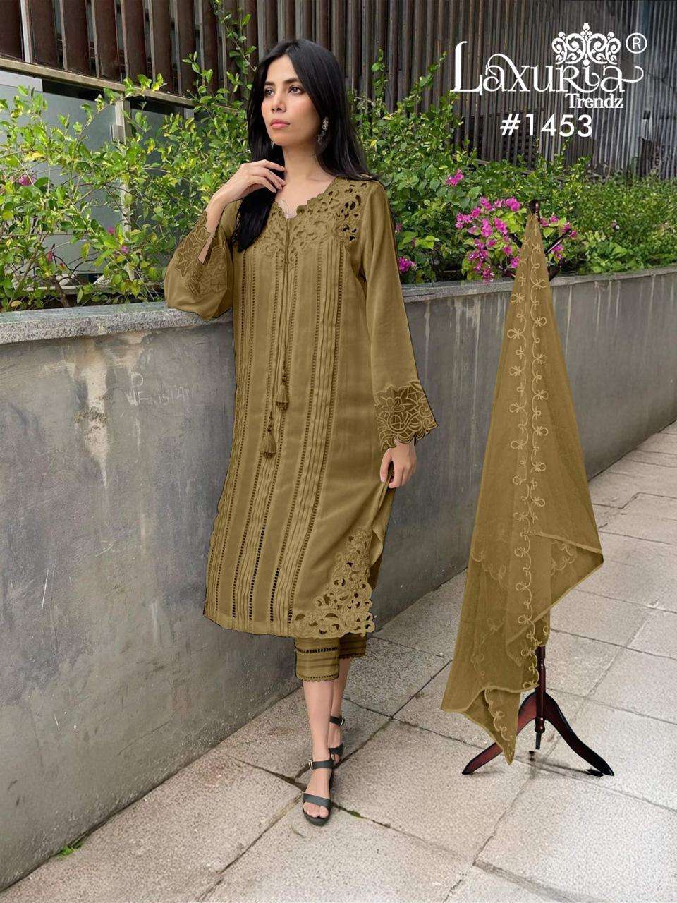 D No 1453 by laxuria trendz kurti collection manufacturer surat