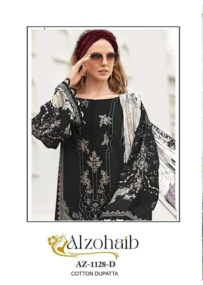 D No AZ 1128A B C D by  ALZOHAIB pure cotton suit collection manufacturer surat 