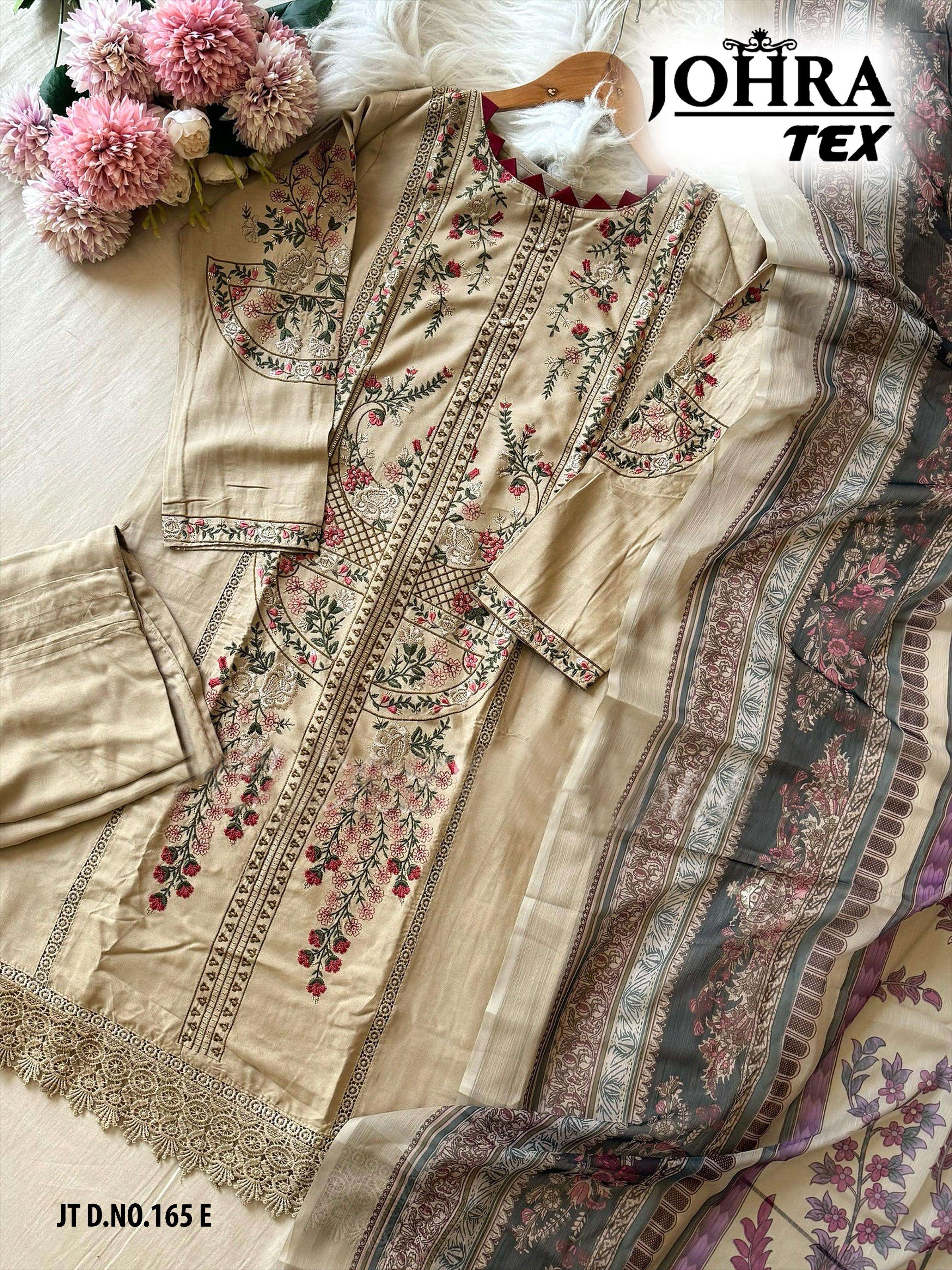 D NO JT 165 E by JOHRA TEX VISCOSE rayon suit collection manufacturer surat 
