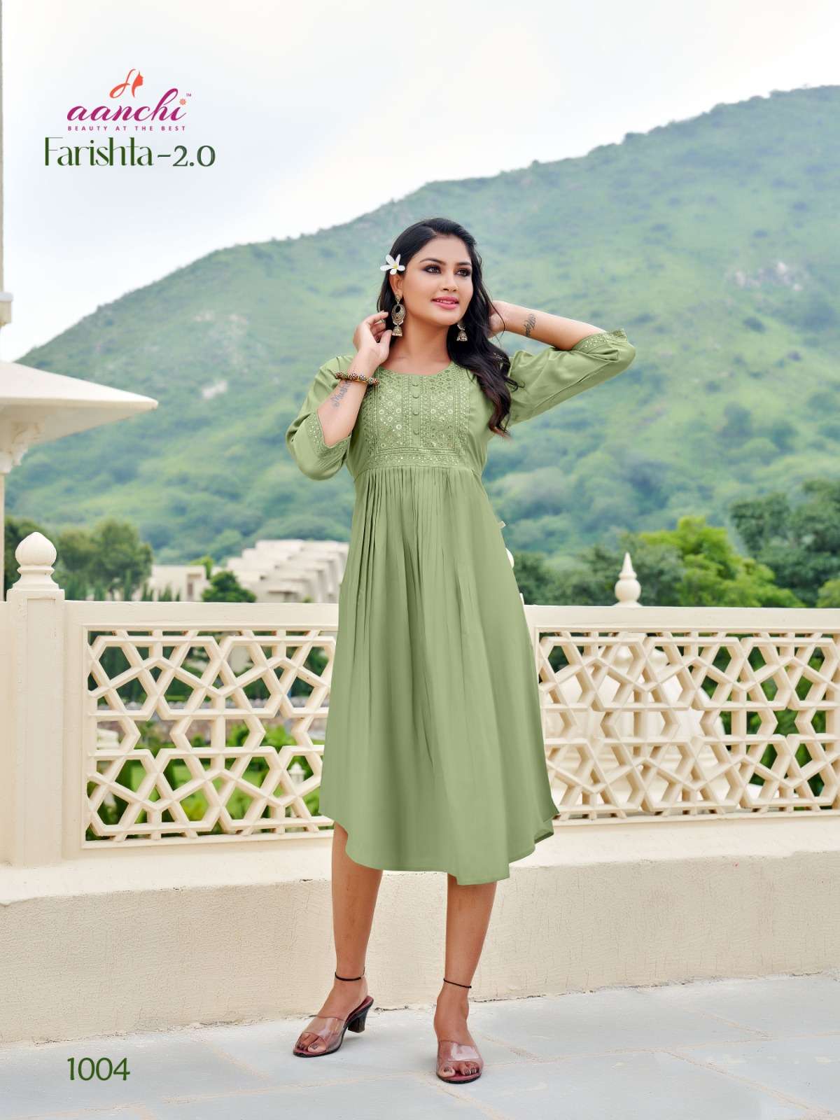 FARISHTA 20 by AANCHI FLAIR KURTI collection manufacturer surat 