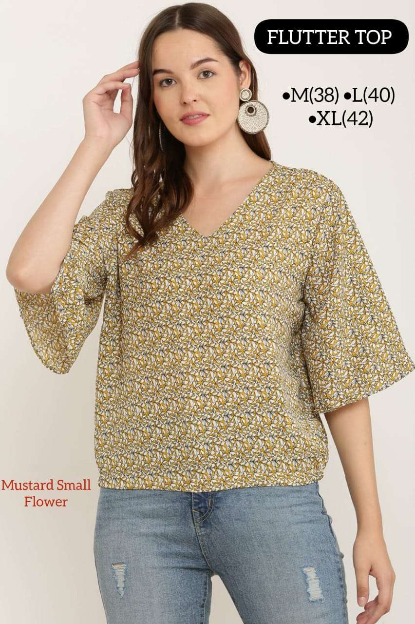 FLUTTER TOP Soft Georgette kurti collection manufacturer surat 