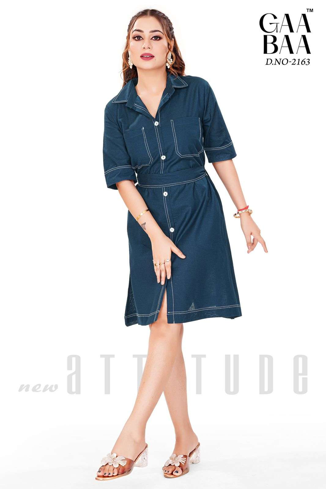 GAABAA D NO 2163 Heavy cotton Flex  Kurti collection manufacturer surat 