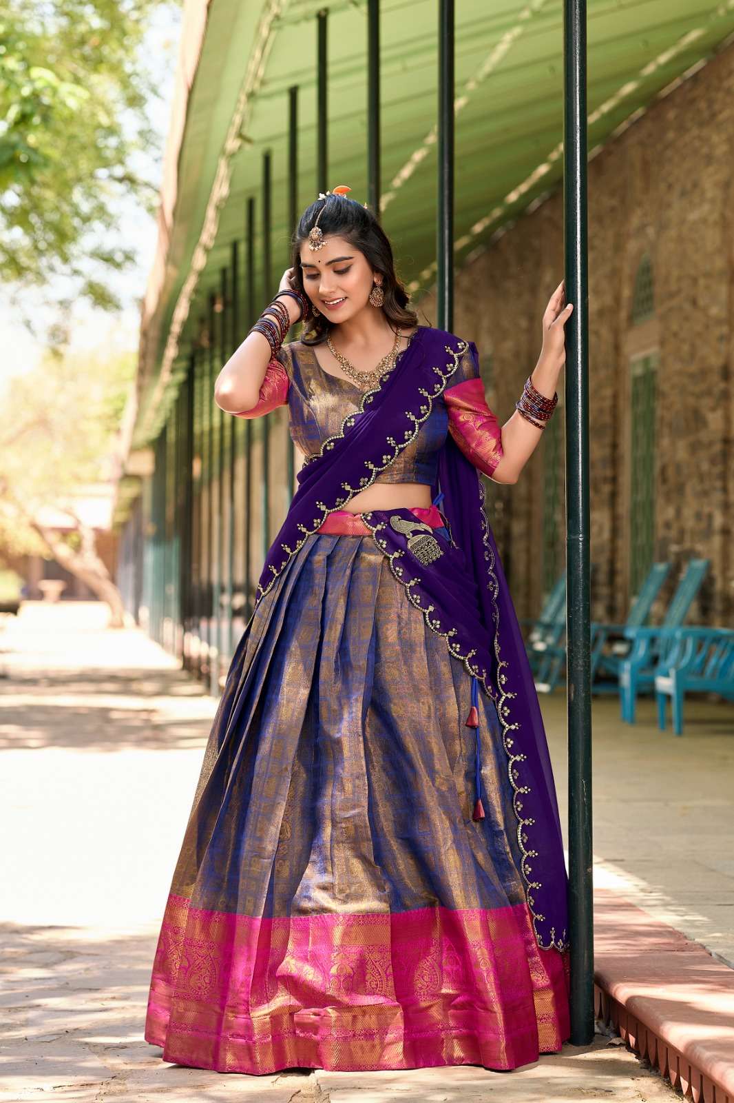 Kanjivaram silk lehenga choli collection manufacturer surat 