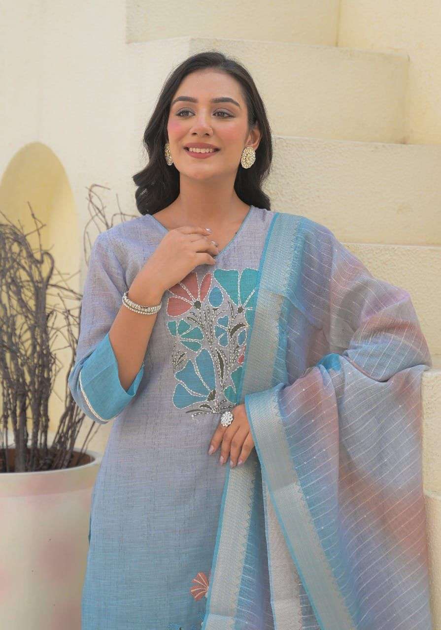 katha Linen kurti collection manufacturer surat 