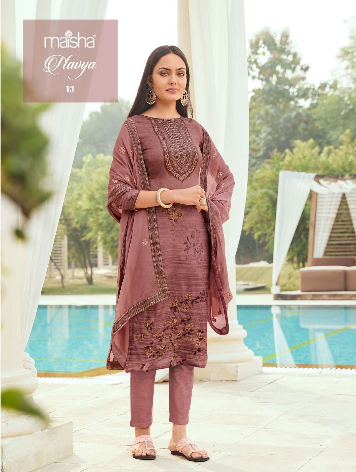 maisha new creap silk suit Collection manufacturer surat 