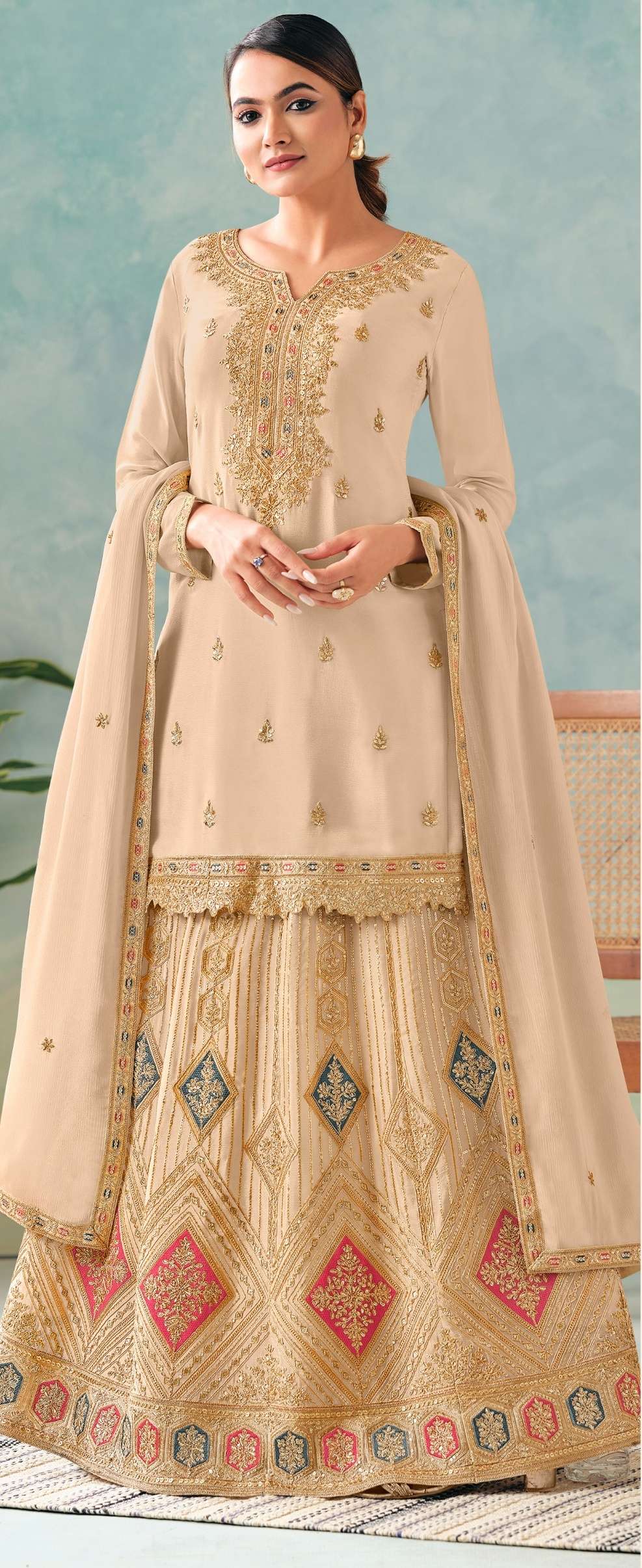 MIRACLE by RADHA TRENDZ CHINON lehenga collection manufacturer surat 