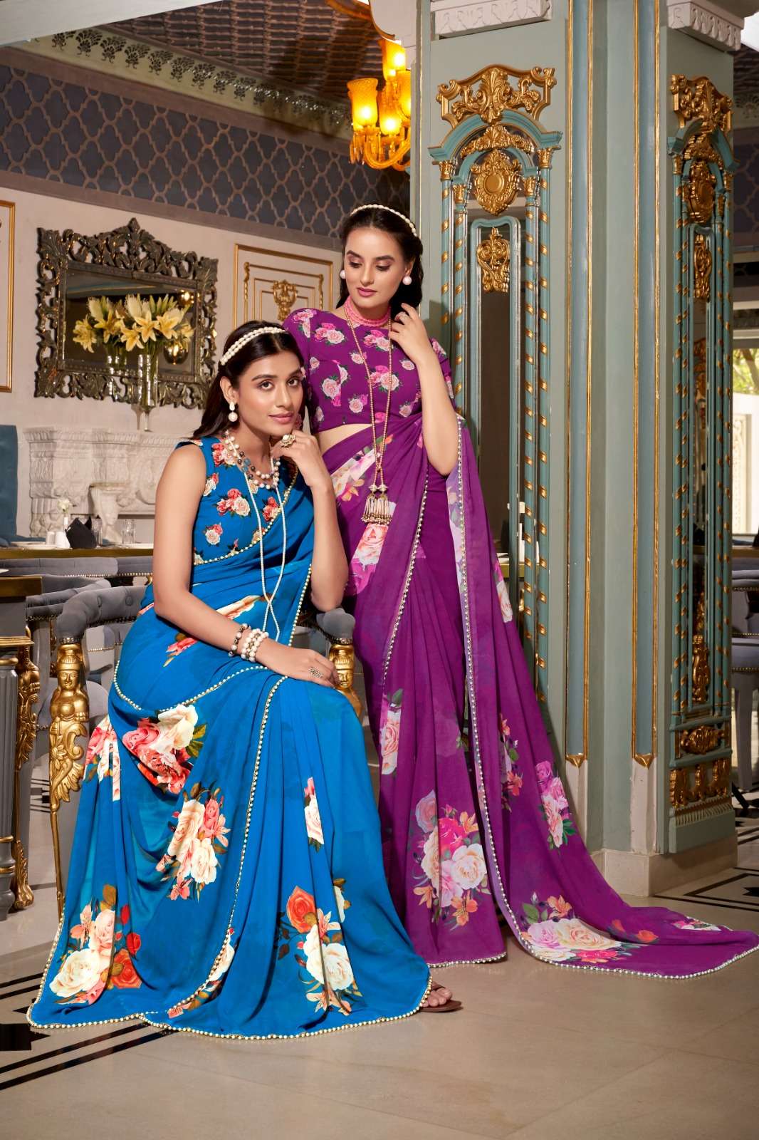 NIRZARI Georgette Saree collection manufacturer surat 