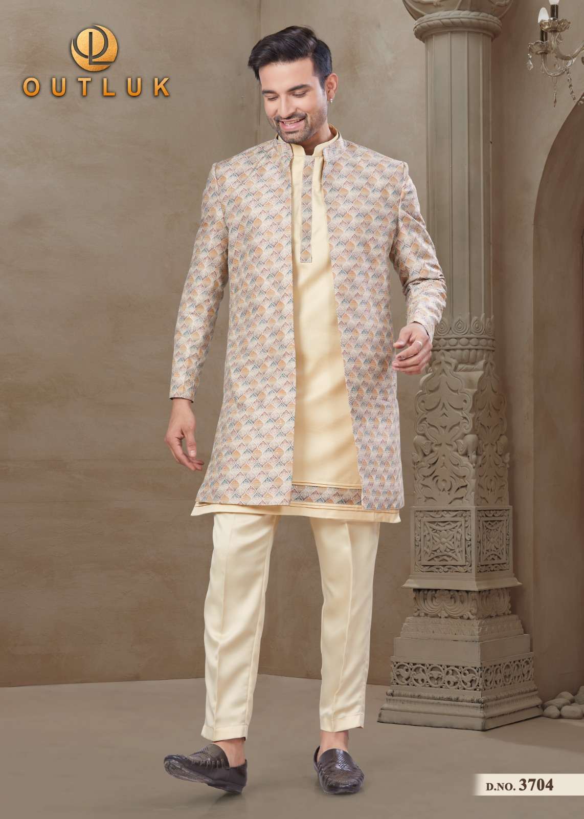 Outluk Premium Series Wedding 37 Jacquard Silk kurta collection manufacturer surat 