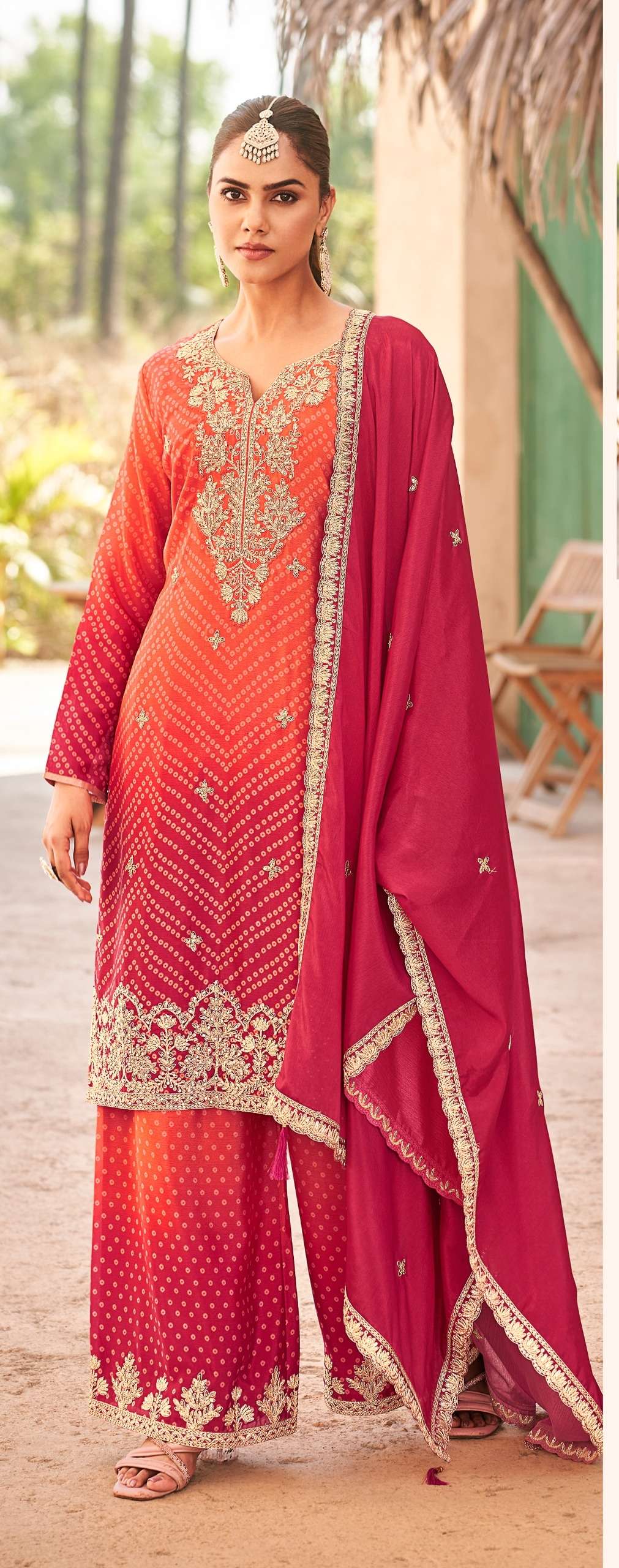 RANGEEN by RADHA TRENDZ PREMIUM Chinon suit collection manufacturer surat 