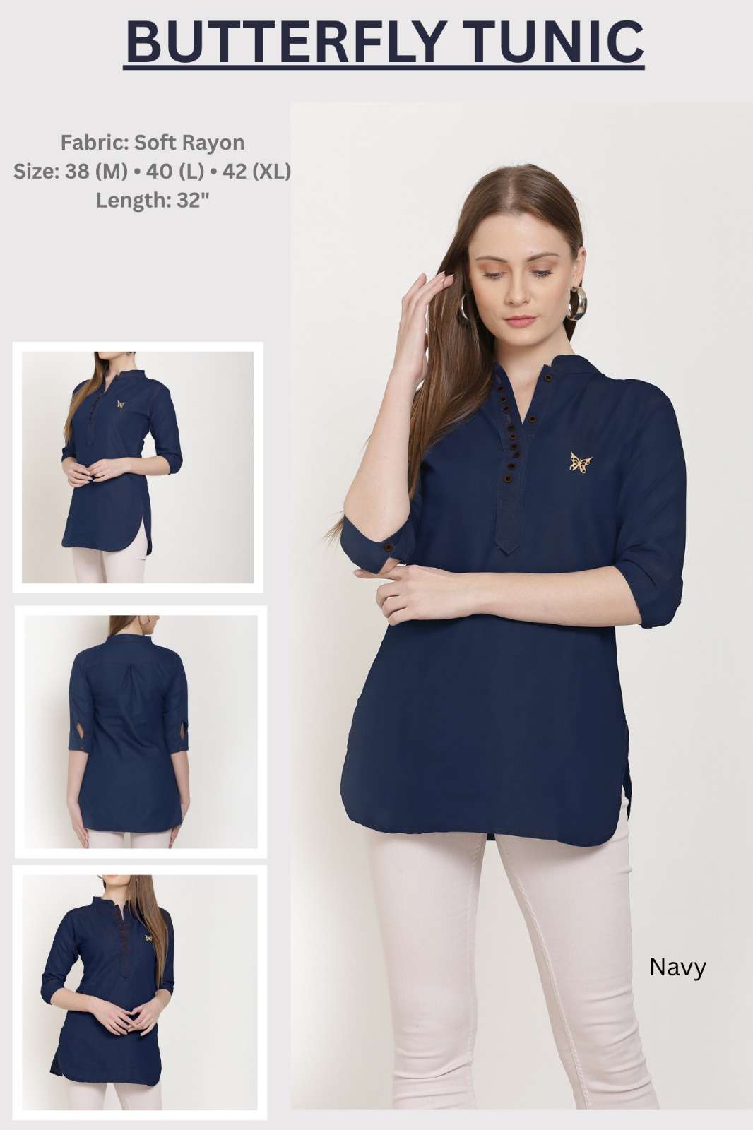 RAYON BUTTERFLY TUNIC short kurti collection manufacturer surat 