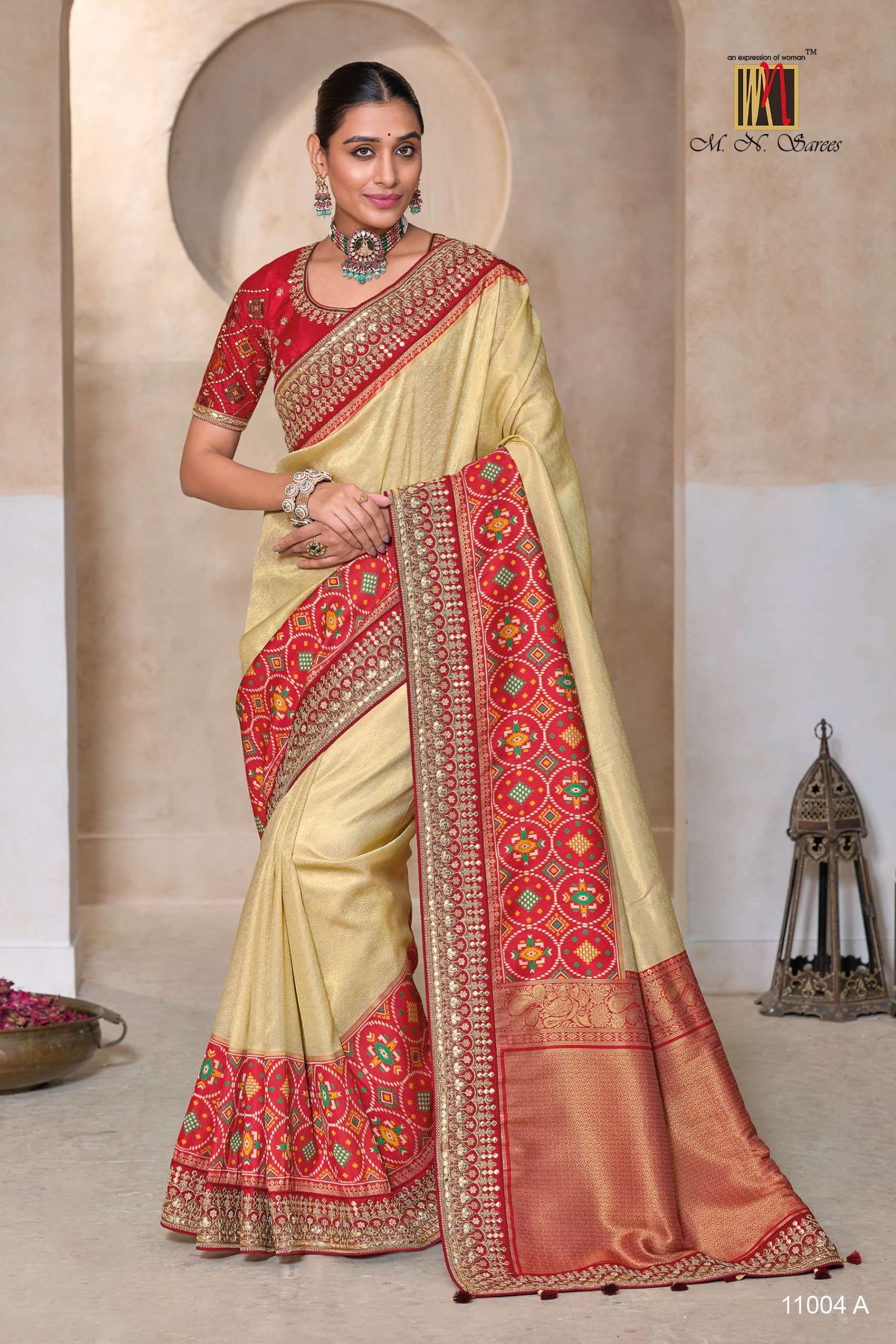 Series 11004 A to 11004D  by m n saree collection manufacturer surat 