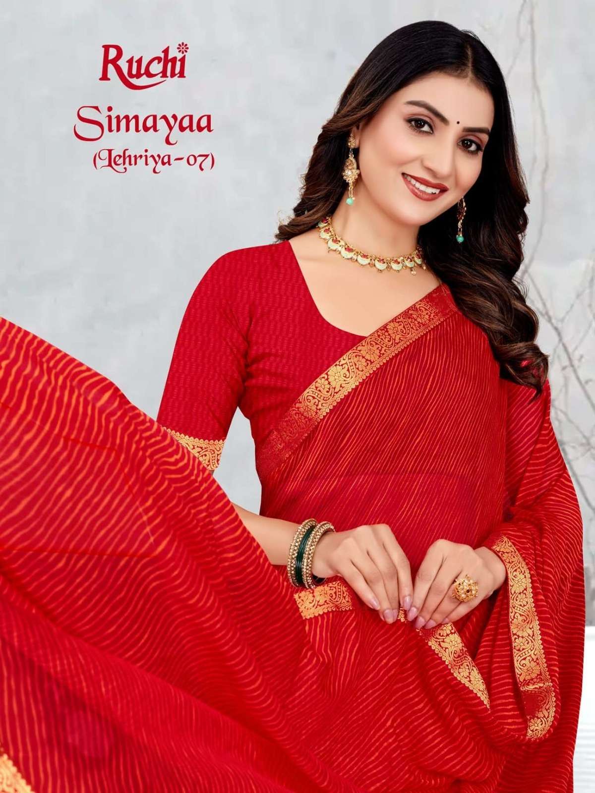 SIMAYAA LEHRIYA VOL 07 by RUCHI Chiffon Saree collection manufacturer surat
