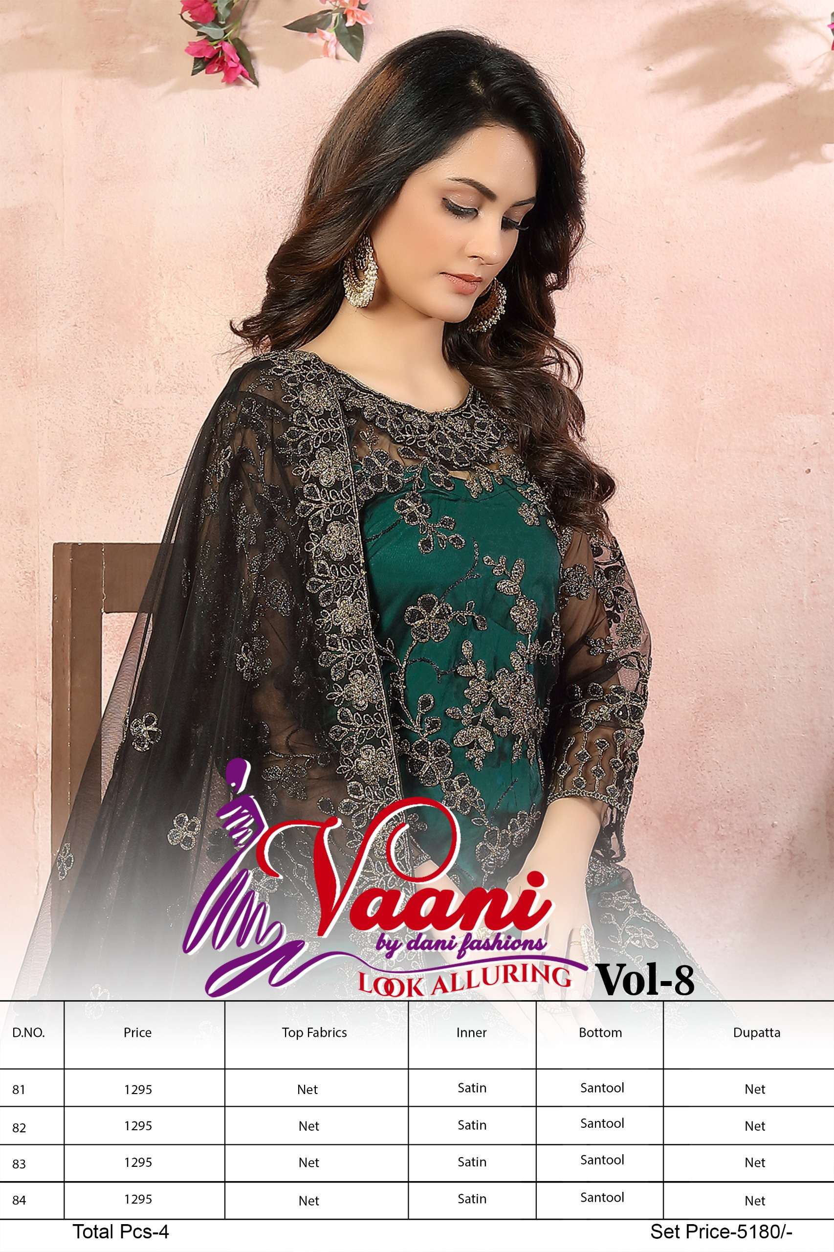 Vaani Vol 8 by dani fashion Net collection manufacturer surat 