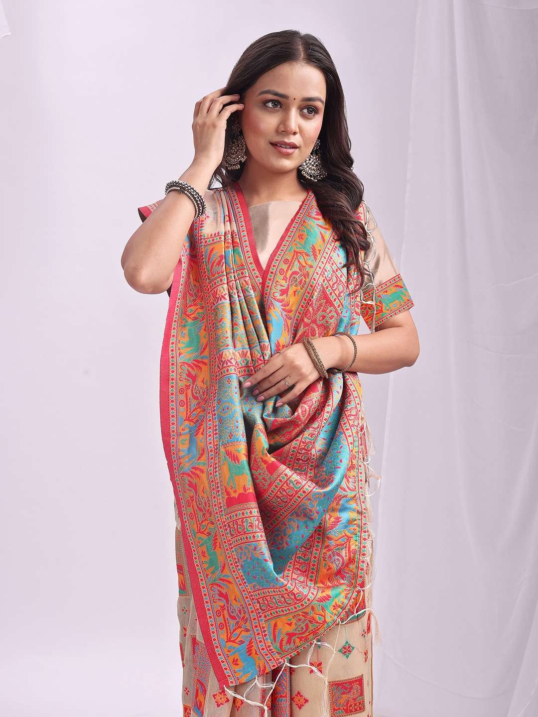 Vastraloom Series 1001 To 1006 by Astita Linen Cotton saree collection manufacturer surat 