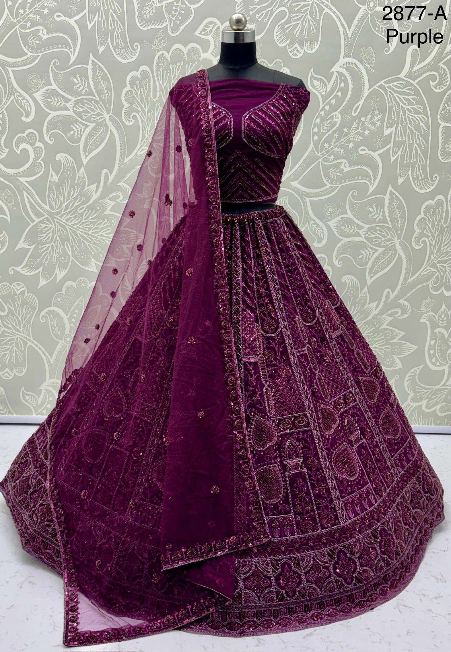 Code 2877 net lehenga collection manufacturer surat 