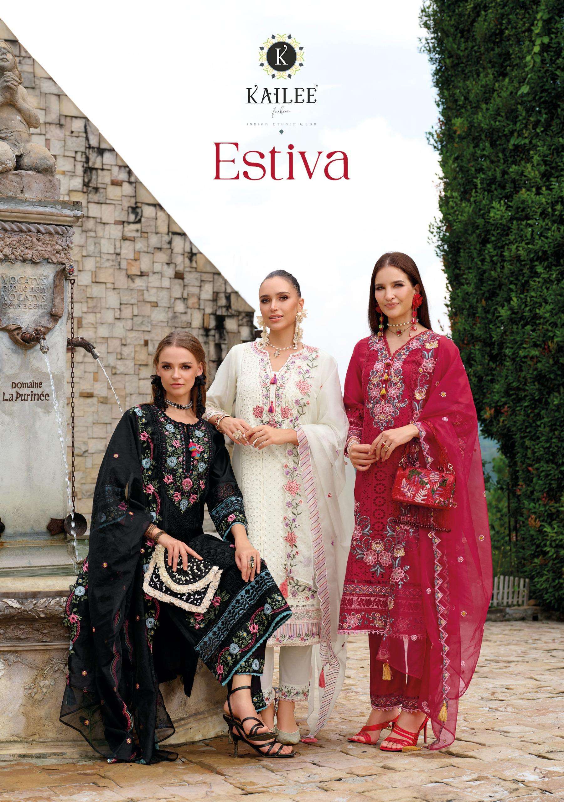 ESTIVA by KAILEE FASHION  PURE VISCOSE ORGANJA  Kurti collection manufacturer Surat 