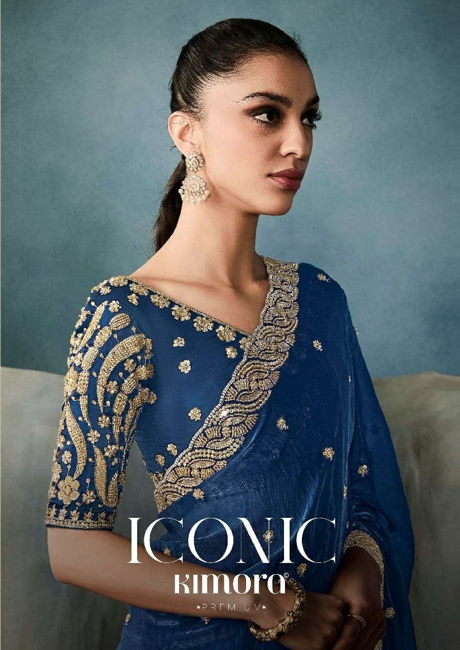 Iconic KS 5424 Hits By Kimora fancy saree collection manufacturer surat 