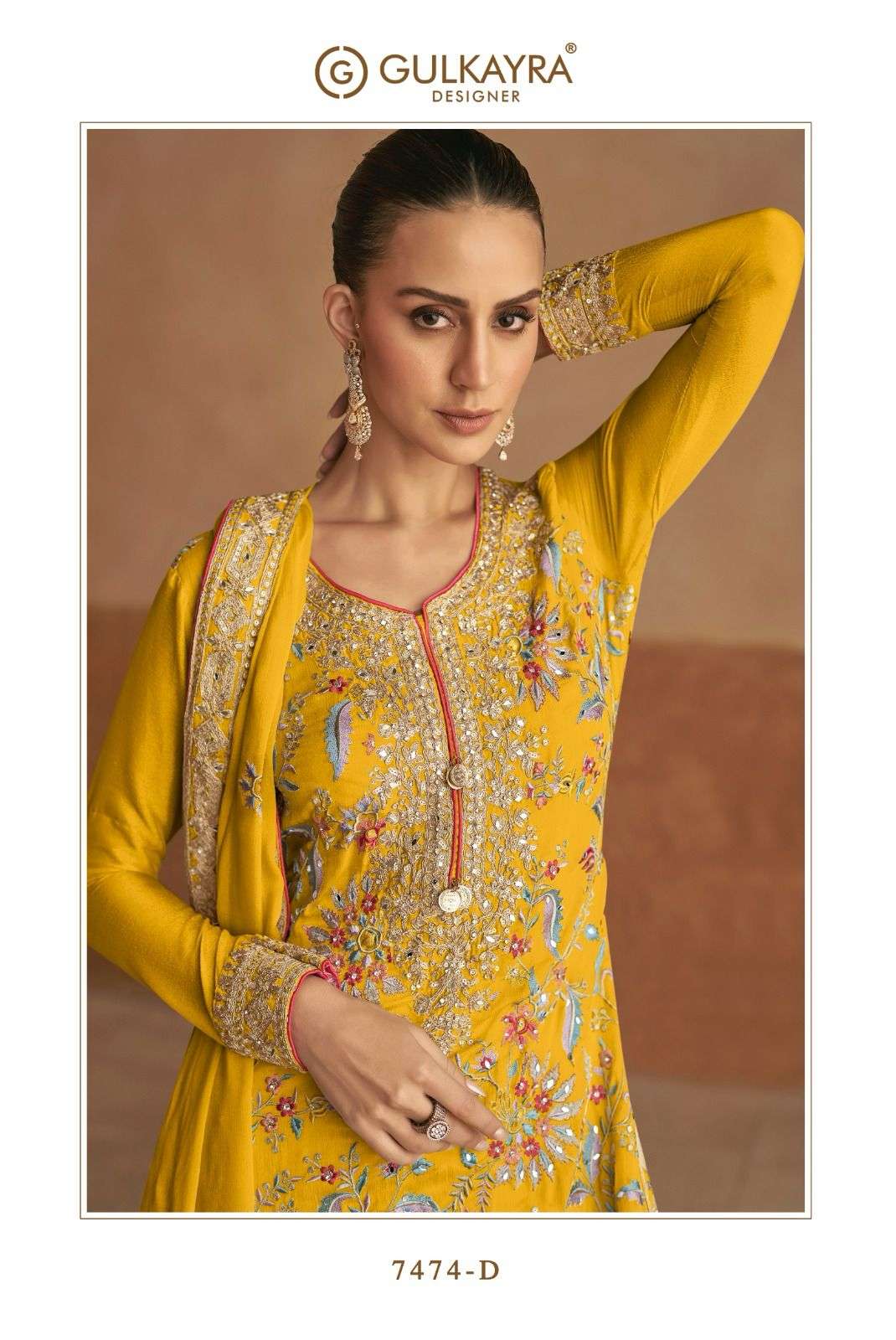 LAHZA 7474 C D E by Gulkayra Designer suit collection manufacturer surat 