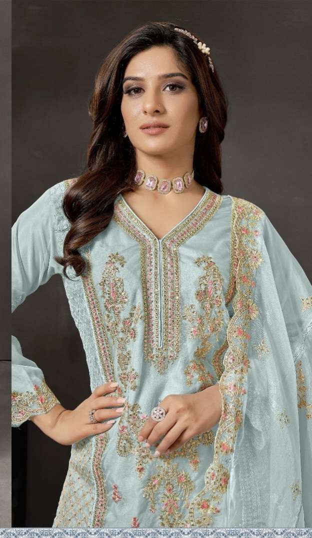 ROSEMEEN D NO C 1618 By FEPIC ORGANZA suit collection manufacturer surat 