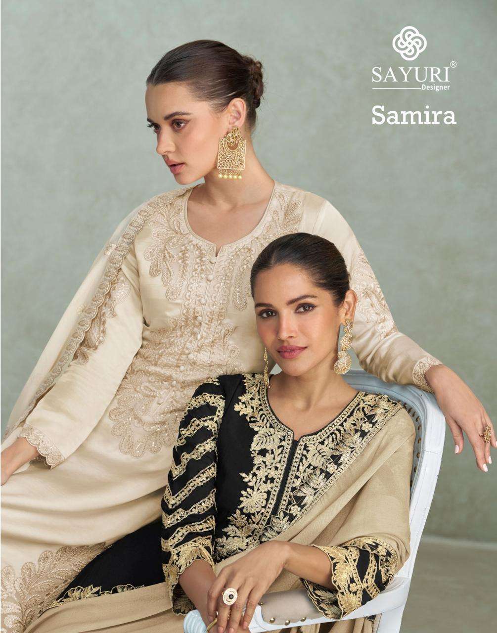 SAMIRA by SAYURI DESIGNER CHINON SILK suit collection manufacturer surat 