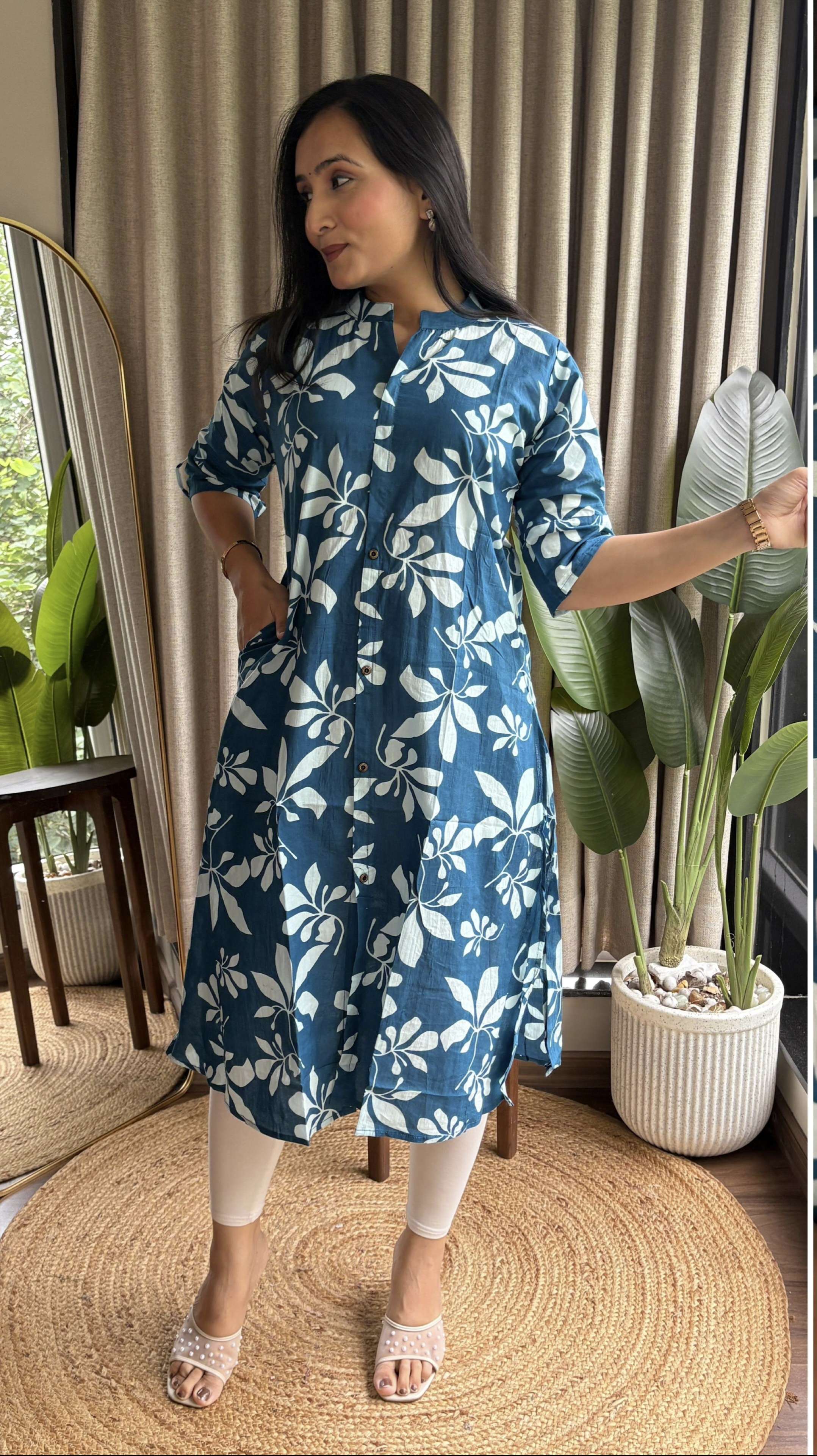 A LINE cotton kurti Office Collage Wear collection manufacturer Surat 