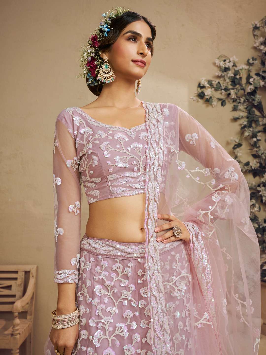 ADORN 6171 PINK AND LEVENDOR lehenga collection manufacturer Surat 