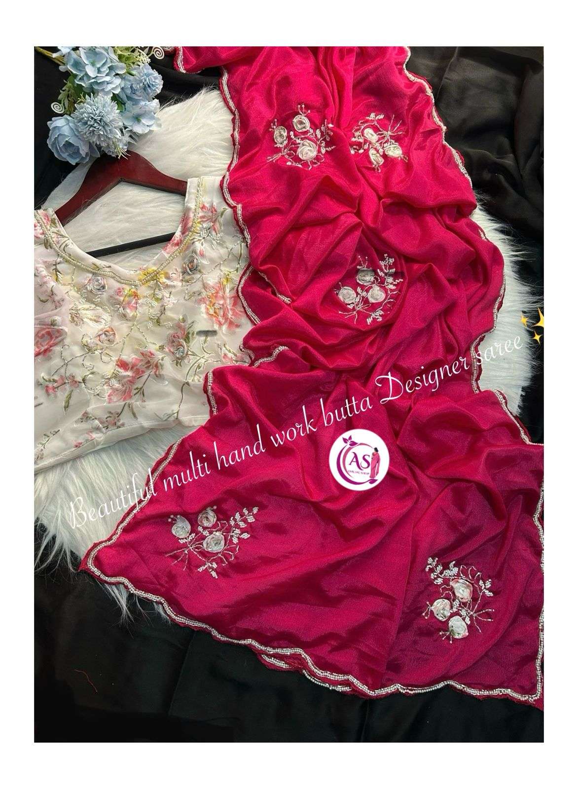 beautiful Chinon Silk saree Collection manufacturer Surat 