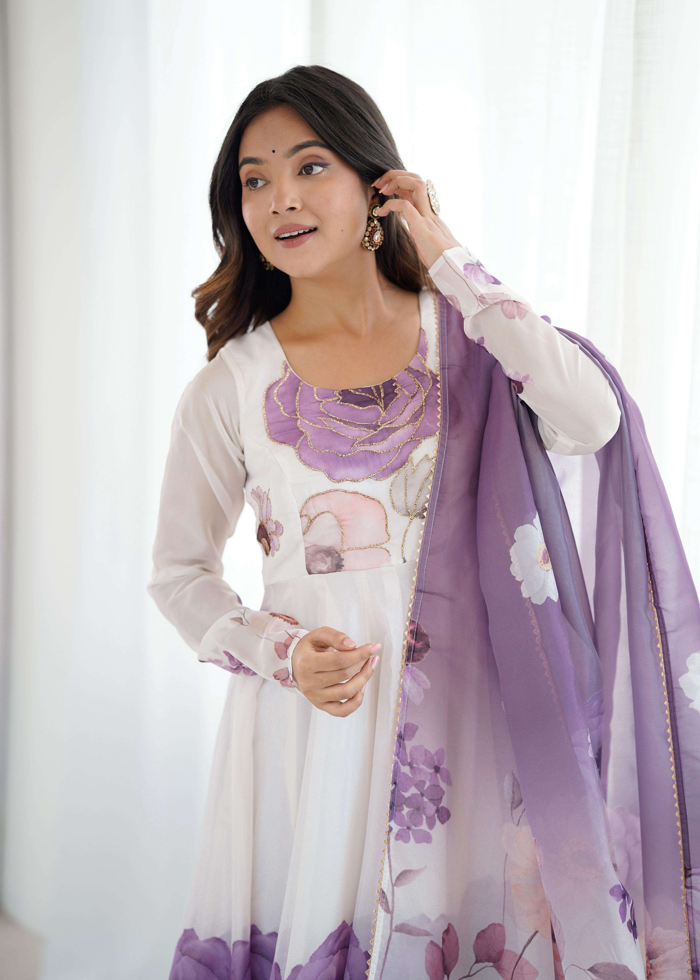 BKN60 HEAVY PURE SOFT ORGANJA SILK PRINT suit collection manufacturer Surat 