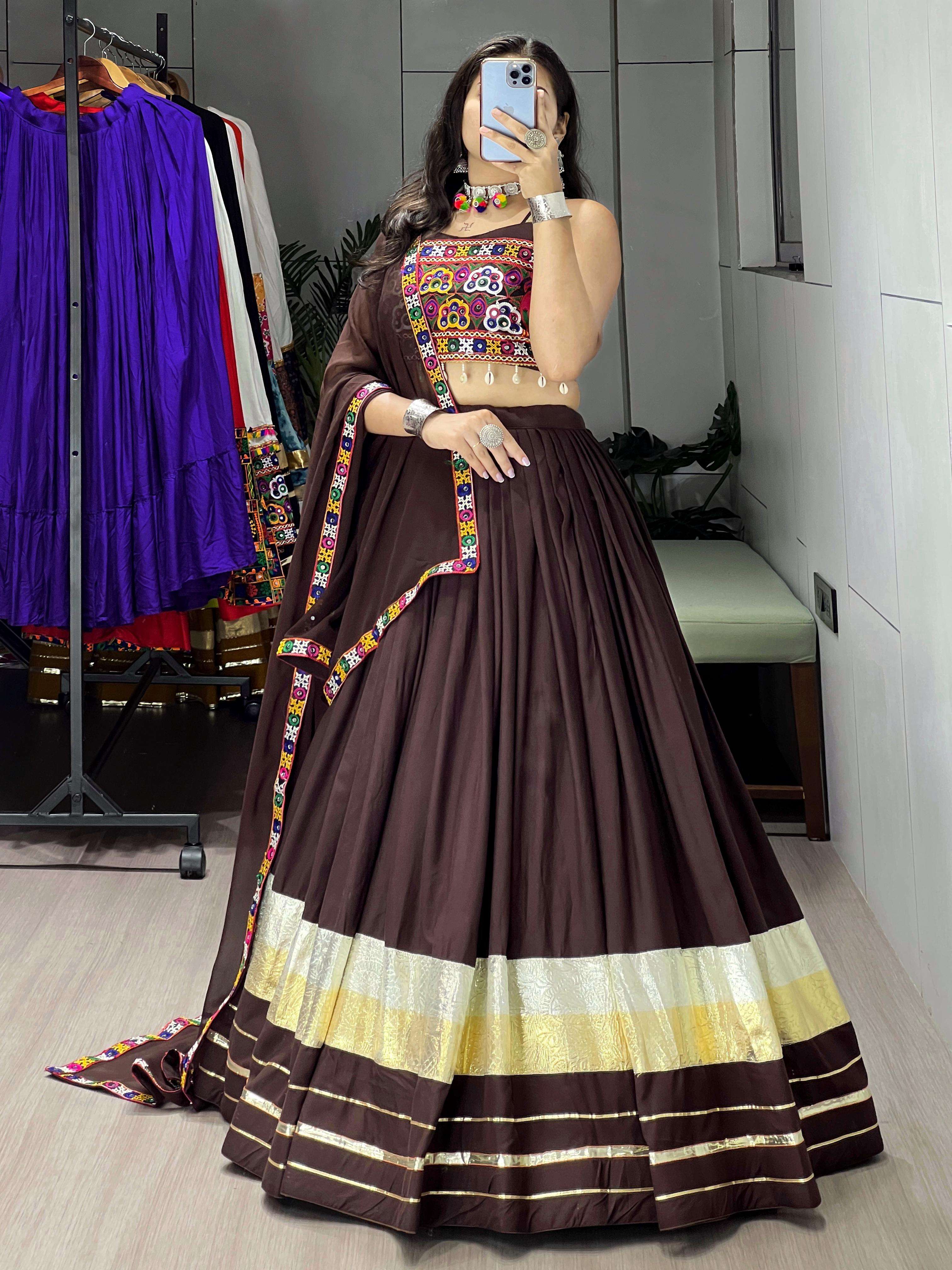 Chocolate Navratri Collection lehenga  manufacturer Surat 