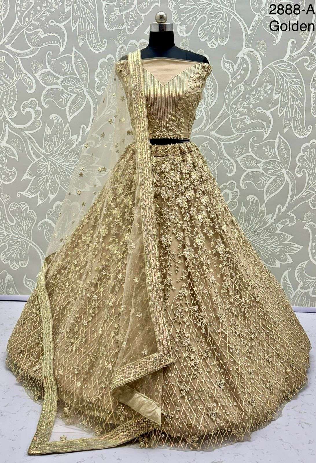 Code 288 Heavy Net lehenga collection manufacturer Surat