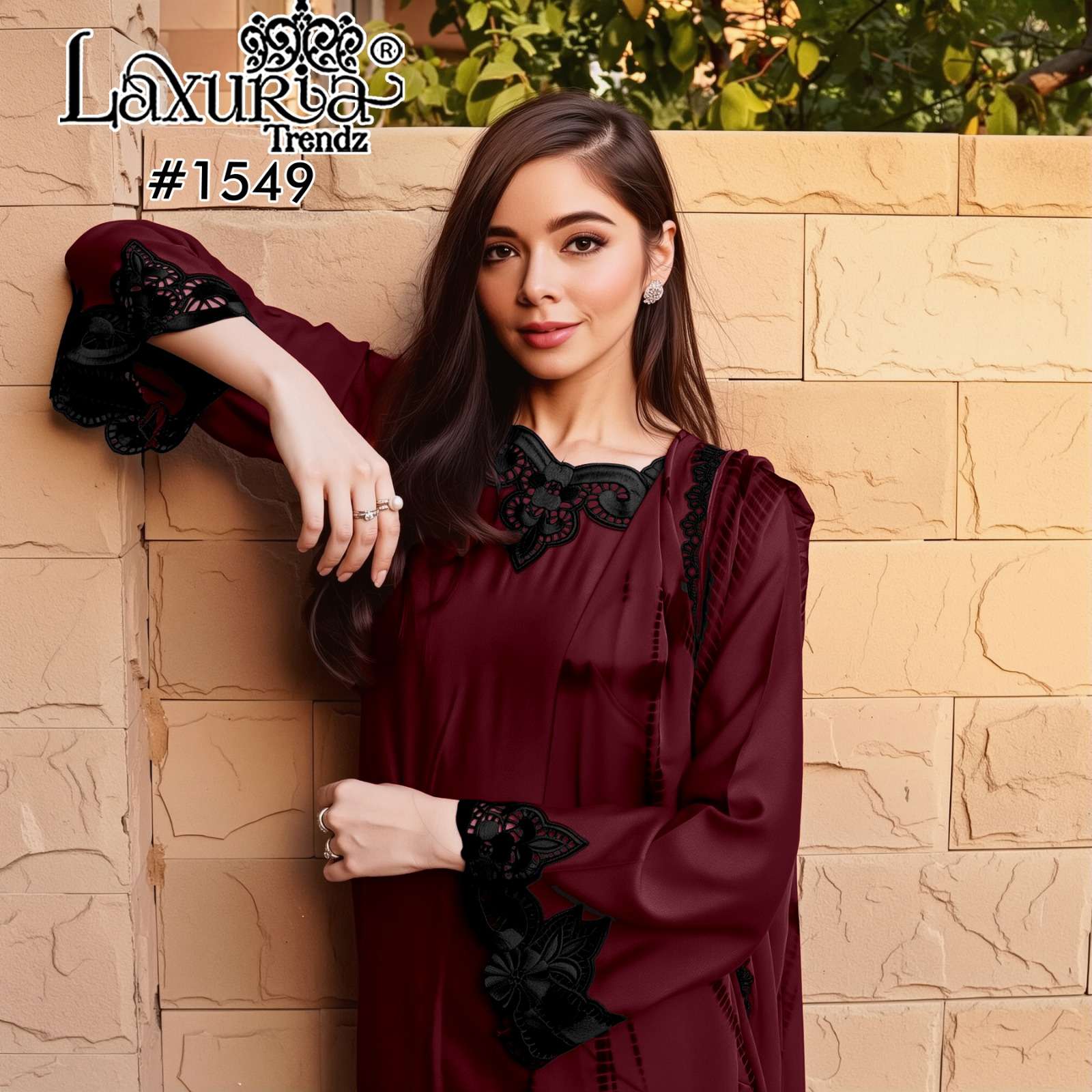 D No 1549 by Laxuria Trendz Georgette kurti collection manufacturer Surat