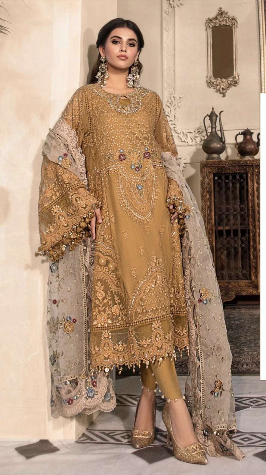 D NO S 173 by SERINE ORGANZA suit collection manufacturer Surat 