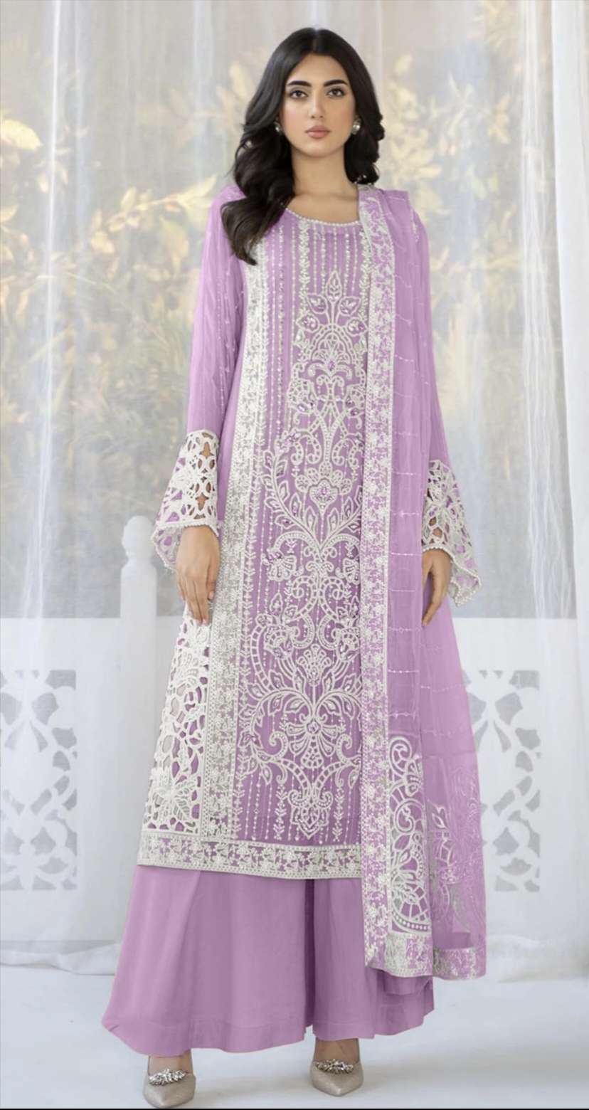 D NO S 322 by SERINE FOX GEORJETTE suit collection manufacturer Surat 