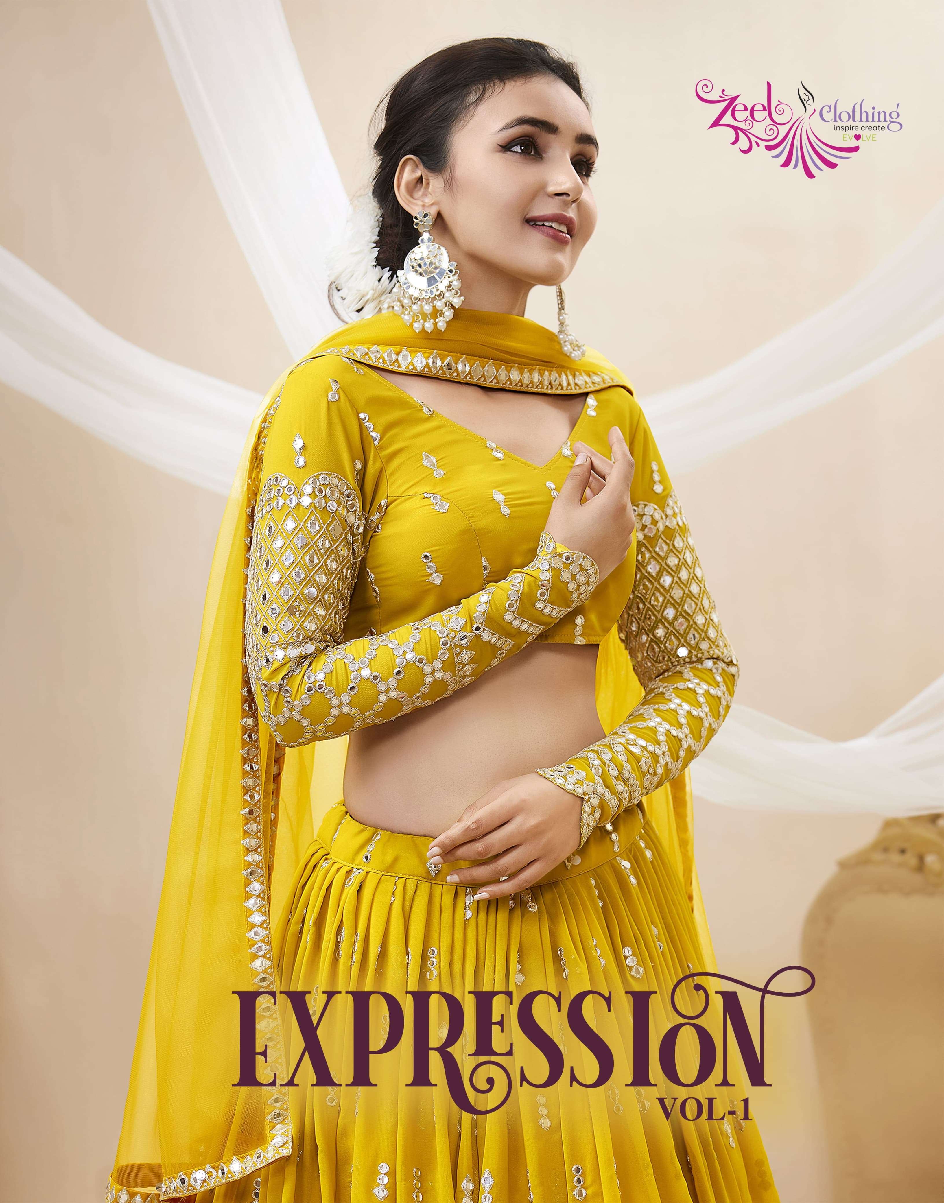 Expression VOL 1 by Zeel Clothing lehenga choli collection manufacturer Surat 