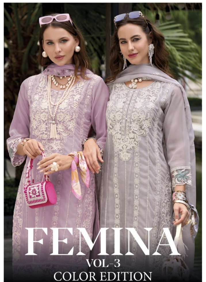 FEMINA 3 by Zaveri  suit collection manufacturer Surat 