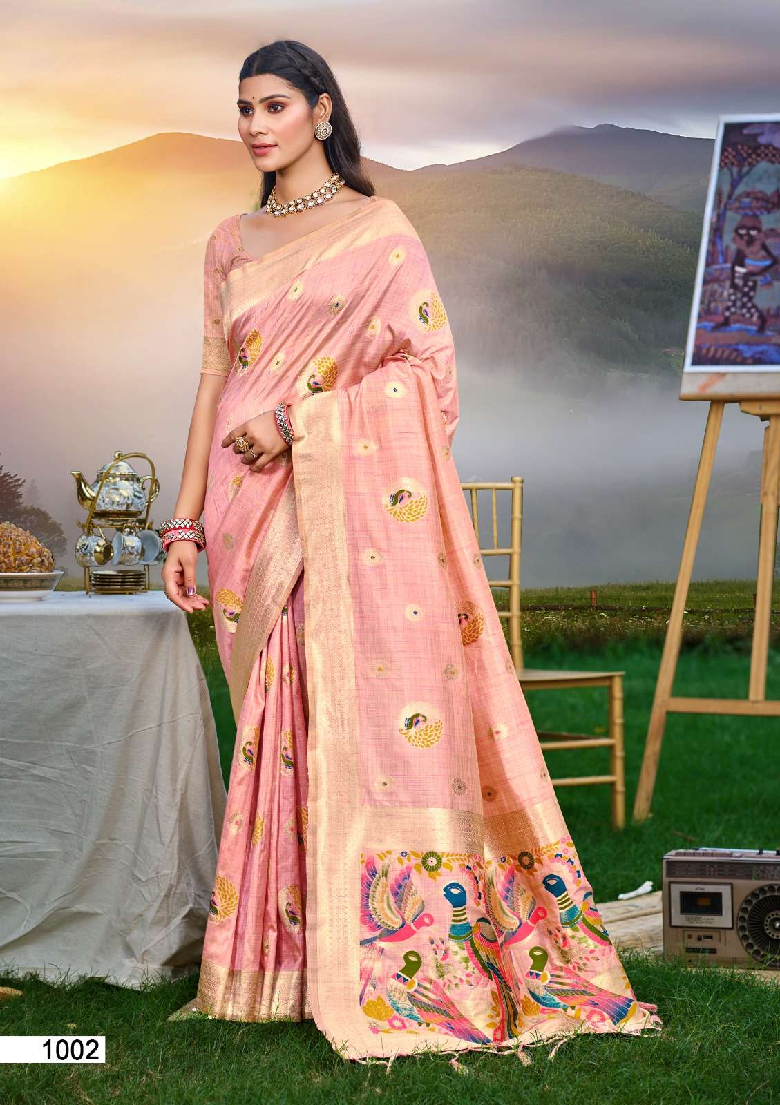 Kalista Series 1001 To 1006 By Bunawat SILK saree collection manufacturer Surat 
