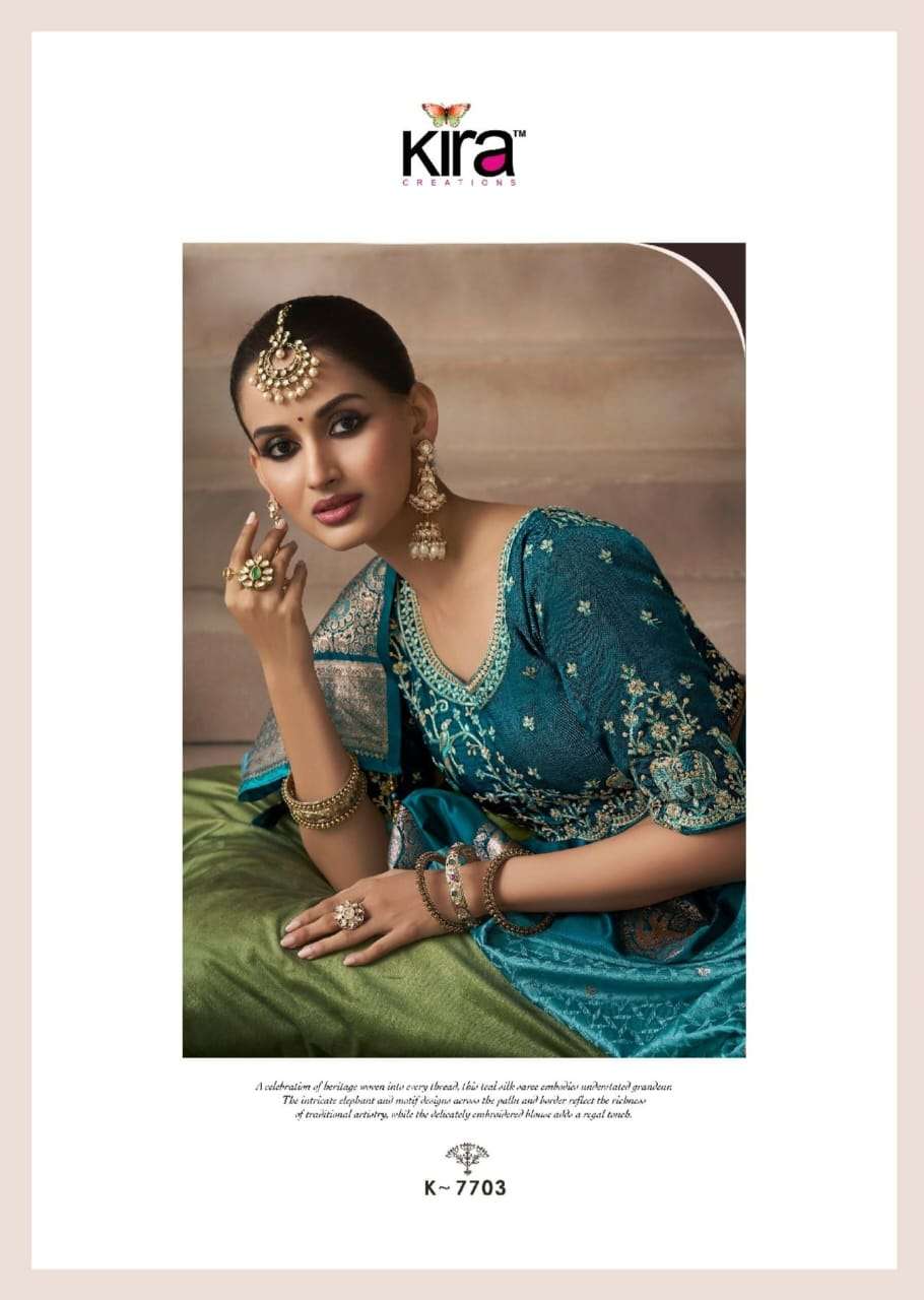 Kalki Silk by Kira Pure Satin Silk saree collection manufacturer Surat 