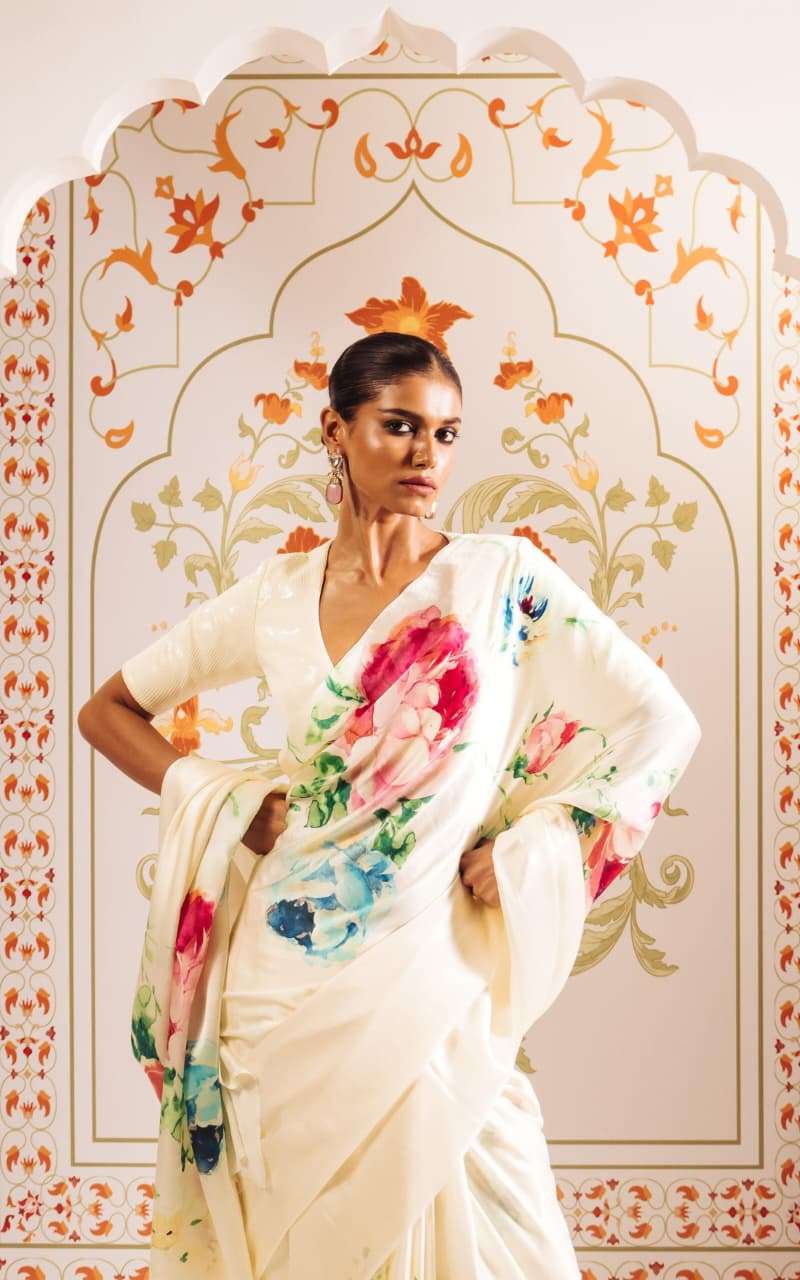 New Design Japan Satin  Saree collection manufacturer Surat 