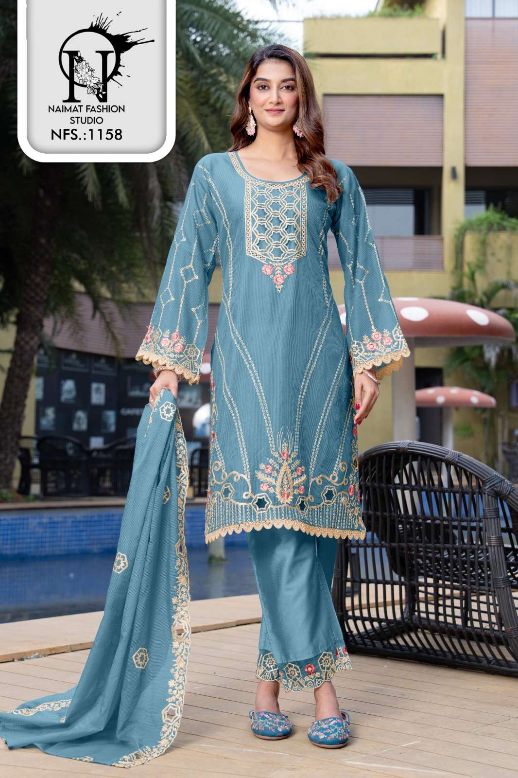 NFS 1158 by Naimat Fashoin Studio kurti collection manufacturer Surat 