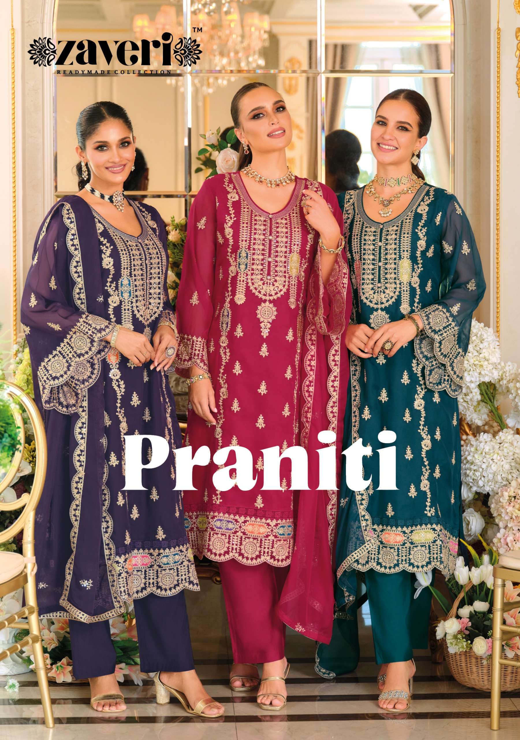 praniti by zaveri suit collection manufacturer Surat 