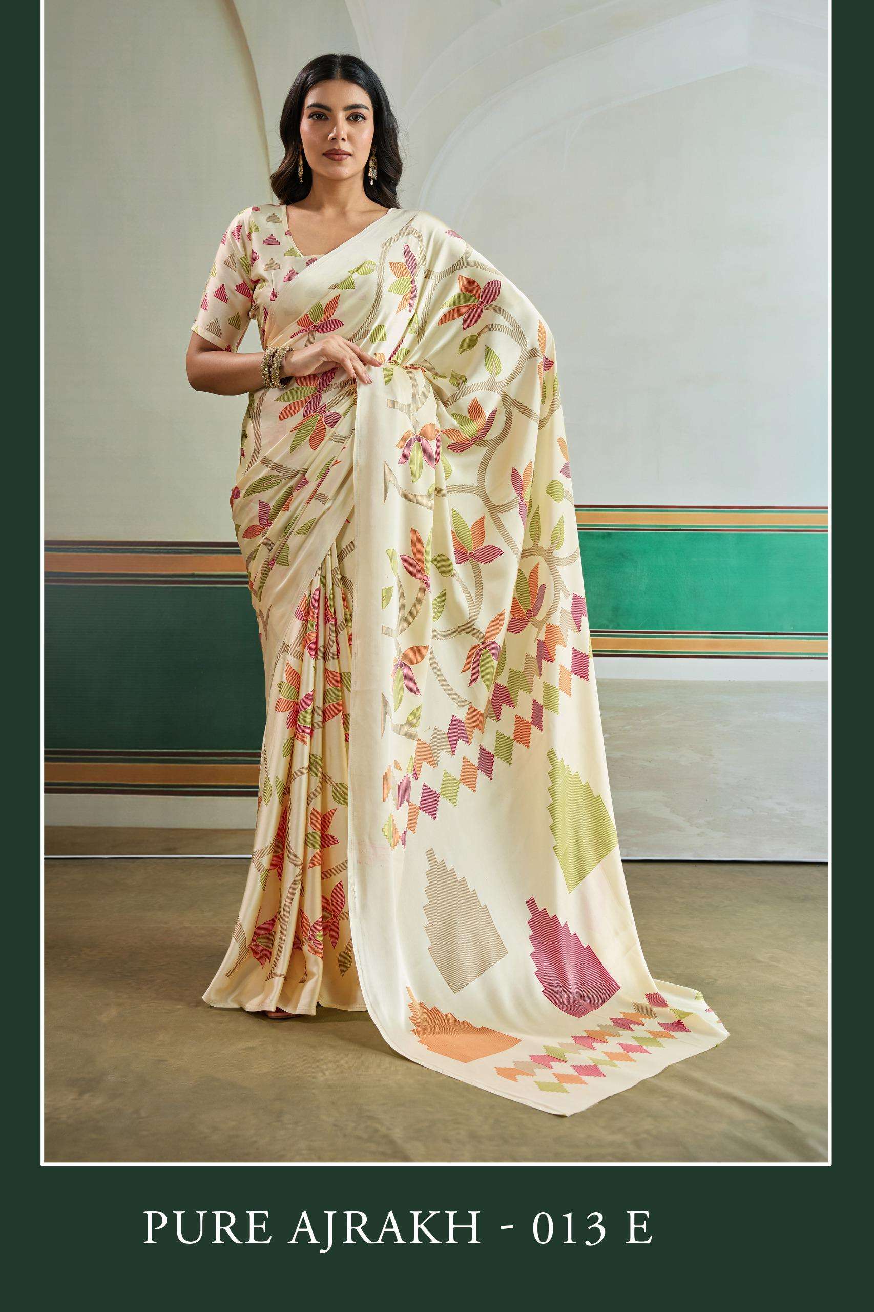 PURE AJRAKH 013 saree collection manufacturer Surat 