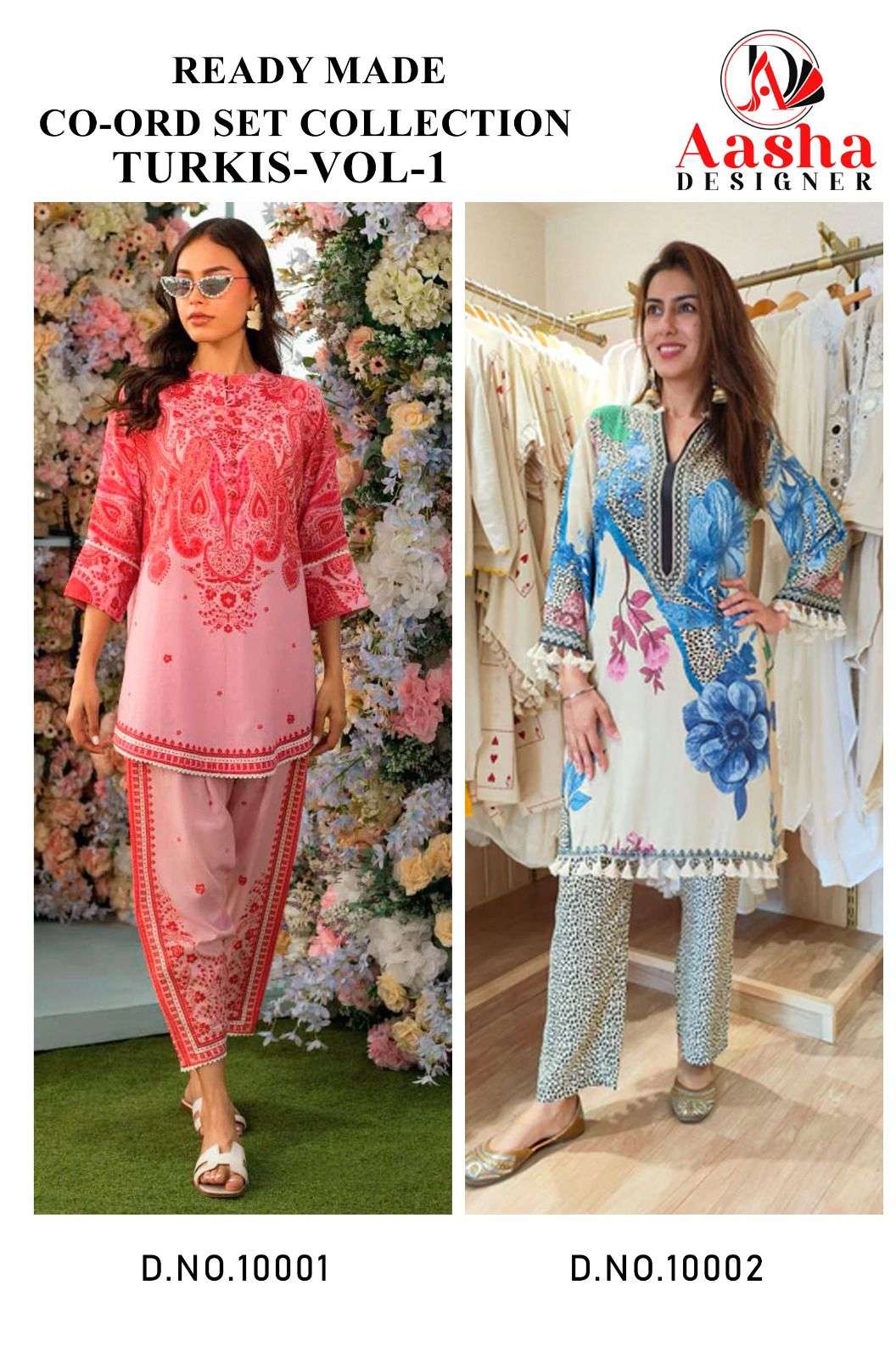 TURKIS VOL 1 by AASHA DESIGNER READY MADE  CO ORD SET COLLECTION Manufacturer Surat 