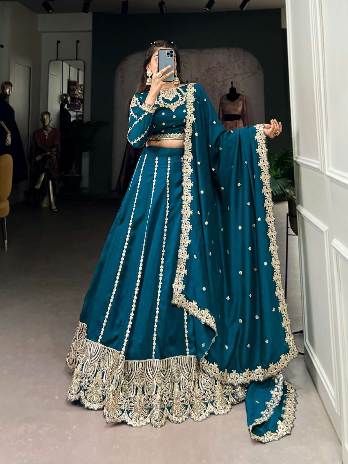 Wedding Collection Firozi Lehenga collection manufacturer Surat 