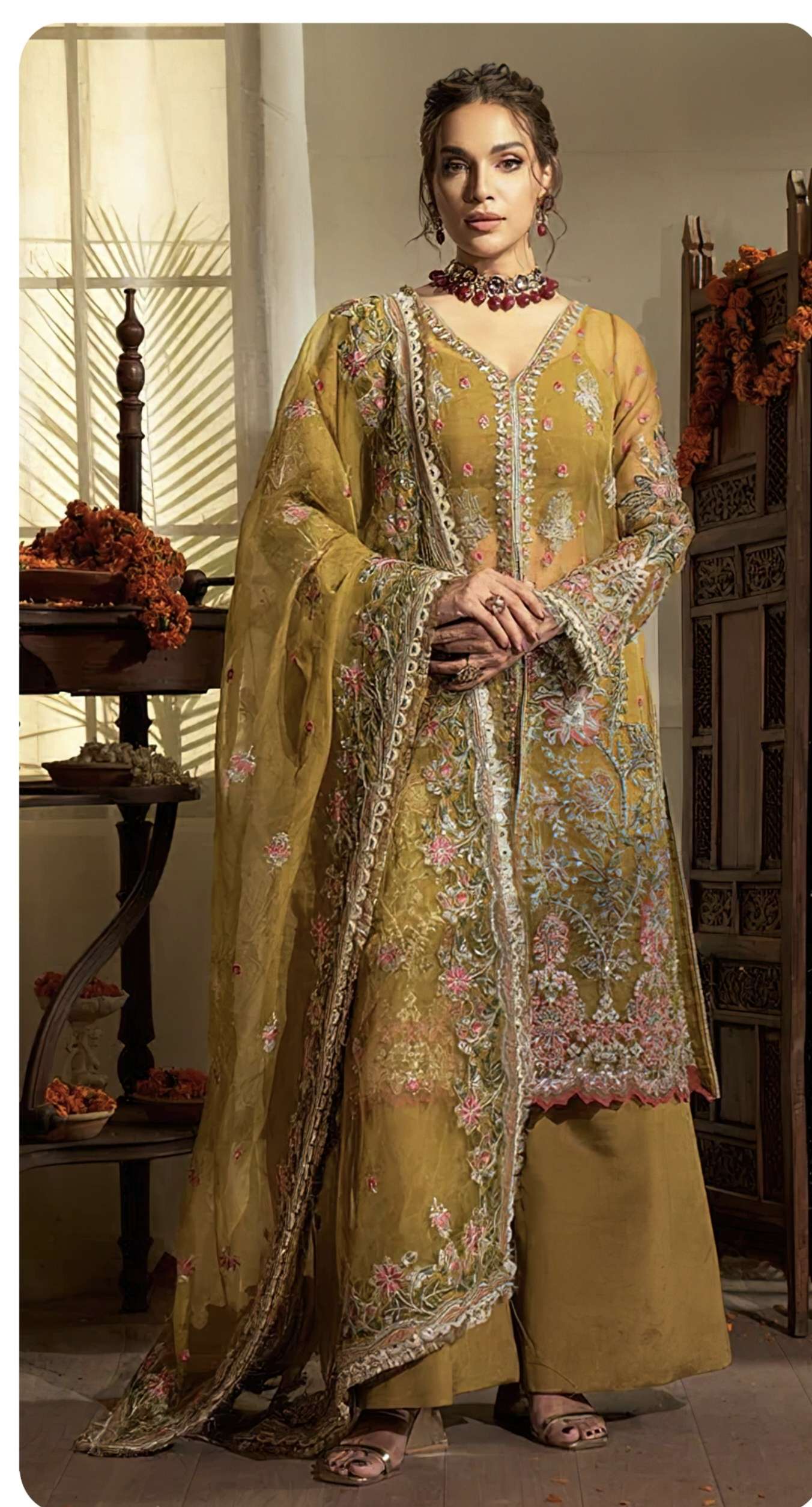 ANAYA VOL 5 DNO 1122 1123 1124 By SAJIDA GEORGETTE suit collection manufacturer Surat 