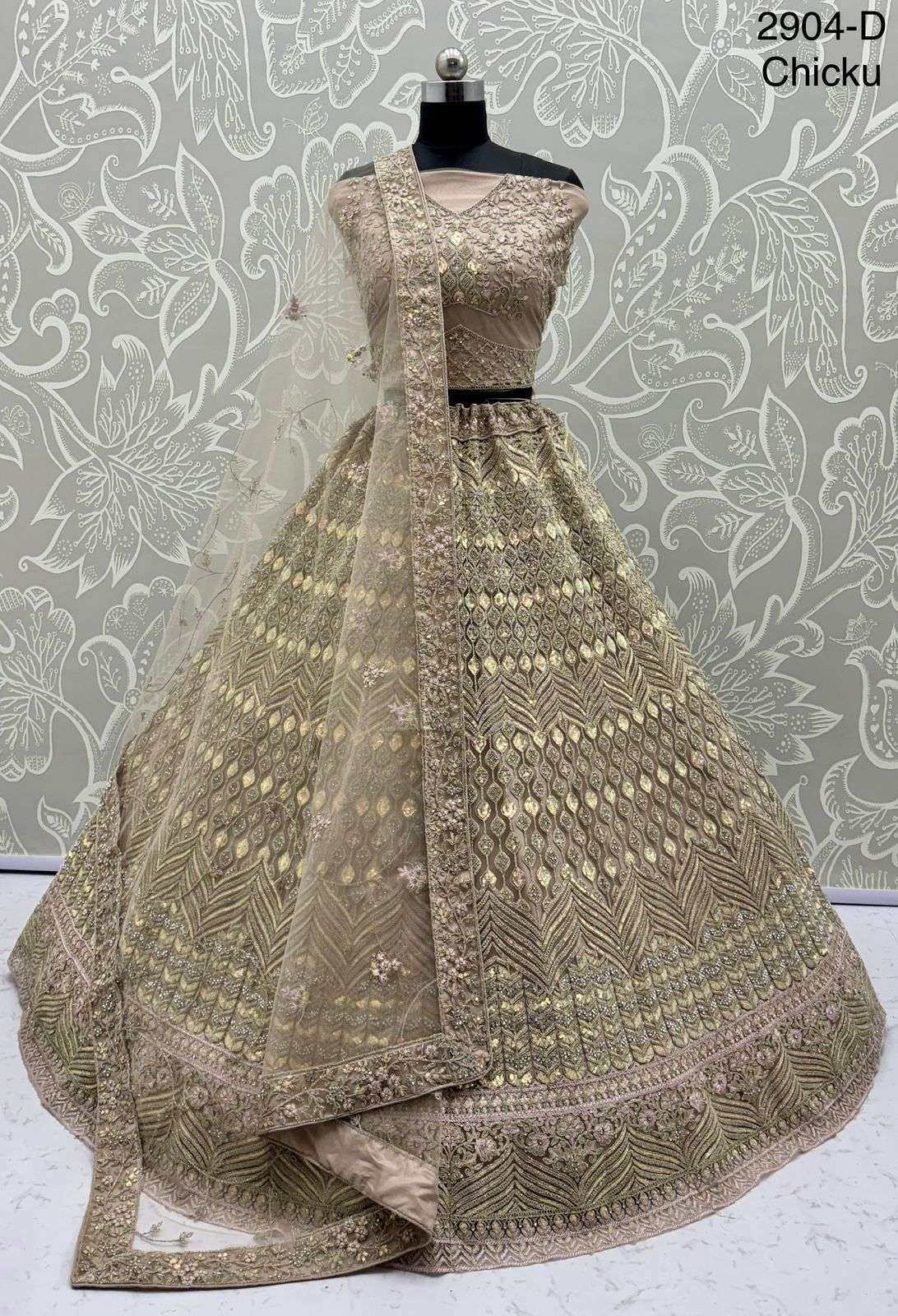 Code 2904 Net lehenga collection manufacturer Surat 
