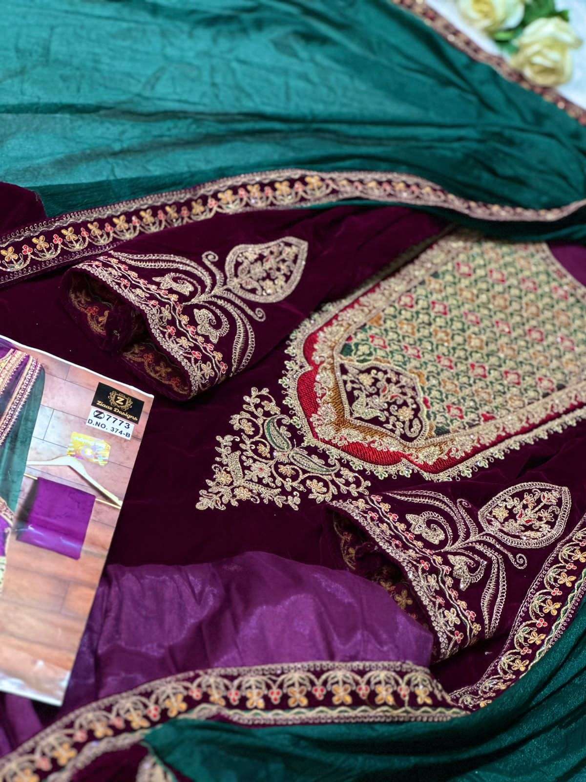 code 374B by Ziaaz Designs Suit collection manufacturer Surat 