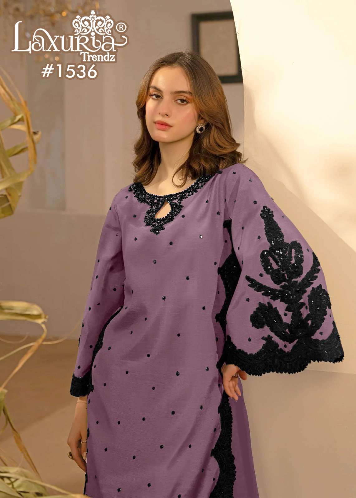 D No 1536 by Laxuria Trendz Kurti collection manufacturer Surat 