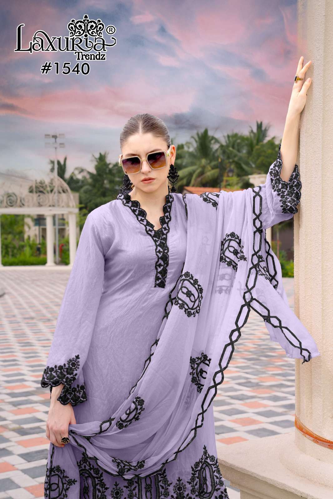 D No 1540 by Laxuria Trendz kurti collection manufacturer Surat 